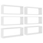 vidaXL Mensole Parete a Cubo 6 pz Bianche 60x15x23 cm Truciolato vidaXL Mensole Parete a Cubo 6 pz Bianche 60x15x23 cm Truciolato
