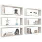 vidaXL Mensole Parete a Cubo 6 pz Bianche 60x15x23 cm Truciolato vidaXL Mensole Parete a Cubo 6 pz Bianche 60x15x23 cm Truciolato
