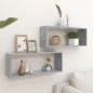 vidaXL Mensole Parete a Cubo 2pz Grigio Cemento 60x15x23 cm Truciolato vidaXL Mensole Parete a Cubo 2pz Grigio Cemento 60x15x23 cm Truciolato