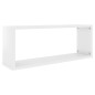 vidaXL Mensole Parete a Cubo 2 pz Bianco Lucido 60x15x23 cm Truciolato vidaXL Mensole Parete a Cubo 2 pz Bianco Lucido 60x15x23 cm Truciolato
