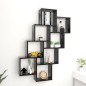vidaXL Mensola da Parete a Cubo Nero 90x15x119 cm in Truciolato vidaXL Mensola da Parete a Cubo Nero 90x15x119 cm in Truciolato