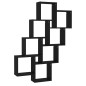 vidaXL Mensola da Parete a Cubo Nero 90x15x119 cm in Truciolato vidaXL Mensola da Parete a Cubo Nero 90x15x119 cm in Truciolato