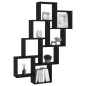 vidaXL Mensola da Parete a Cubo Nero 90x15x119 cm in Truciolato vidaXL Mensola da Parete a Cubo Nero 90x15x119 cm in Truciolato