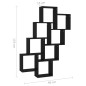 vidaXL Mensola da Parete a Cubo Nero 90x15x119 cm in Truciolato vidaXL Mensola da Parete a Cubo Nero 90x15x119 cm in Truciolato