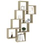 vidaXL Mensola da Parete a Cubo Rovere Sonoma 90x15x119 cm Truciolato