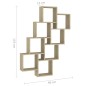 vidaXL Mensola da Parete a Cubo Rovere Sonoma 90x15x119 cm Truciolato