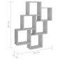 vidaXL Mensola da Parete a Cubo Grigio Cemento 78x15x93 cm Truciolato vidaXL Mensola da Parete a Cubo Grigio Cemento 78x15x93 cm Truciolato