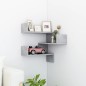 vidaXL Scaffale Angolare Parete Grigio Cemento 40x40x50 cm Truciolato vidaXL Scaffale Angolare Parete Grigio Cemento 40x40x50 cm Truciolato