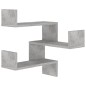 vidaXL Scaffale Angolare Parete Grigio Cemento 40x40x50 cm Truciolato vidaXL Scaffale Angolare Parete Grigio Cemento 40x40x50 cm Truciolato