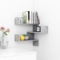 vidaXL Scaffale Angolare Parete Grigio Cemento 40x40x50 cm Truciolato vidaXL Scaffale Angolare Parete Grigio Cemento 40x40x50 cm Truciolato