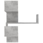 vidaXL Scaffale Angolare Parete Grigio Cemento 40x40x50 cm Truciolato vidaXL Scaffale Angolare Parete Grigio Cemento 40x40x50 cm Truciolato
