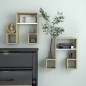 vidaXL Mensole a Muro 2pz Bianco e Sonoma 50x15x50cm Legno Multistrato vidaXL Mensole a Muro 2pz Bianco e Sonoma 50x15x50cm Legno Multistrato