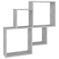 vidaXL Mensola da Parete a Cubo Grigio Cemento 80x15x78,5 cm Truciolato vidaXL Mensola da Parete a Cubo Grigio Cemento 80x15x78,5 cm Truciolato