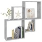 vidaXL Mensola da Parete a Cubo Grigio Cemento 80x15x78,5 cm Truciolato vidaXL Mensola da Parete a Cubo Grigio Cemento 80x15x78,5 cm Truciolato