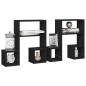 vidaXL Mensole a Muro 2 pz Nere 50x15x50 cm in Truciolato