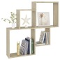 vidaXL Mensola a Cubo Rovere Sonoma 80x15x78,5cm Truciolato vidaXL Mensola a Cubo Rovere Sonoma 80x15x78,5cm Truciolato
