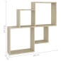 vidaXL Mensola a Cubo Rovere Sonoma 80x15x78,5cm Truciolato vidaXL Mensola a Cubo Rovere Sonoma 80x15x78,5cm Truciolato
