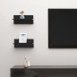 vidaXL Mensole a Muro 2 pz Nero Lucido 40x11,5x18 cm vidaXL Mensole a Muro 2 pz Nero Lucido 40x11,5x18 cm