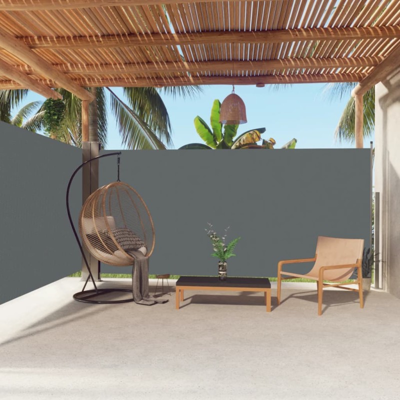 Tenda da Sole Laterale Retrattile Antracite 180x600 cm Tenda da Sole Laterale Retrattile Antracite 180x600 cm