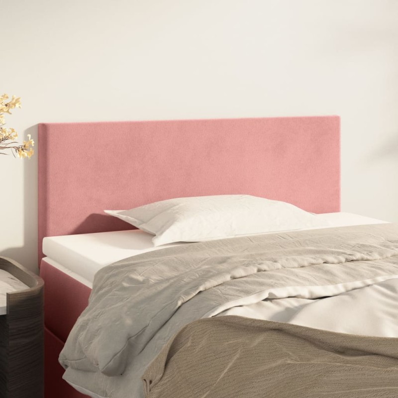 Testiera Rosa 80x5x78/88 cm in Velluto Testiera Rosa 80x5x78/88 cm in Velluto