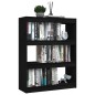 vidaXL Libreria/Divisorio Nero 100x30x103 cm in Legno Massello di Pino