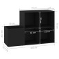 vidaXL Scarpiera da Ingresso Nera 105x35,5x70 cm in Truciolato vidaXL Scarpiera da Ingresso Nera 105x35,5x70 cm in Truciolato