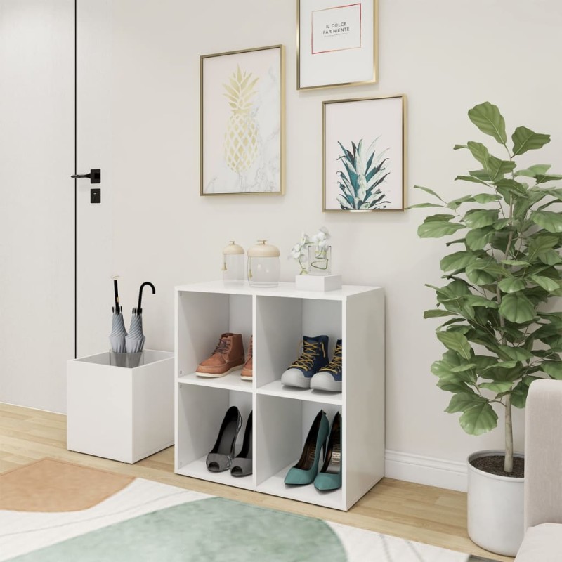 vidaXL Scarpiera da Ingresso Bianca 105x35,5x70cm in Legno Multistrato vidaXL Scarpiera da Ingresso Bianca 105x35,5x70cm in Legno Multistrato