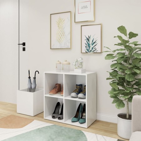 vidaXL Scarpiera da Ingresso Bianca 105x35,5x70cm in Legno Multistrato