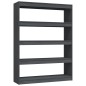 vidaXL Libreria/Divisorio Grigio 100x30x135,5 cm in Legno di Pino
