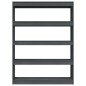 vidaXL Libreria/Divisorio Grigio 100x30x135,5 cm in Legno di Pino