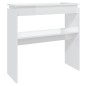 vidaXL Tavolo Consolle Bianco Lucido 80x30x80 cm in Truciolato vidaXL Tavolo Consolle Bianco Lucido 80x30x80 cm in Truciolato