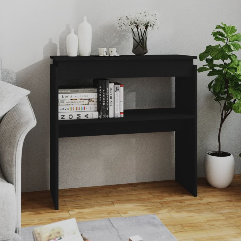 vidaXL Tavolo Consolle Nero 80x30x80 cm in Truciolato vidaXL Tavolo Consolle Nero 80x30x80 cm in Truciolato