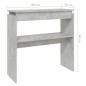 vidaXL Tavolo Consolle Grigio Cemento 80x30x80 cm in Truciolato vidaXL Tavolo Consolle Grigio Cemento 80x30x80 cm in Truciolato