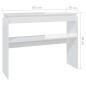 vidaXL Tavolo Consolle Bianco Lucido 102x30x80 cm in Truciolato vidaXL Tavolo Consolle Bianco Lucido 102x30x80 cm in Truciolato