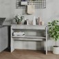 vidaXL Tavolo Consolle Grigio Cemento 102x30x80 cm in Truciolato vidaXL Tavolo Consolle Grigio Cemento 102x30x80 cm in Truciolato