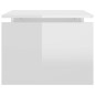 vidaXL Tavolino da Salotto Bianco Lucido 68x50x38 cm in Truciolato vidaXL Tavolino da Salotto Bianco Lucido 68x50x38 cm in Truciolato