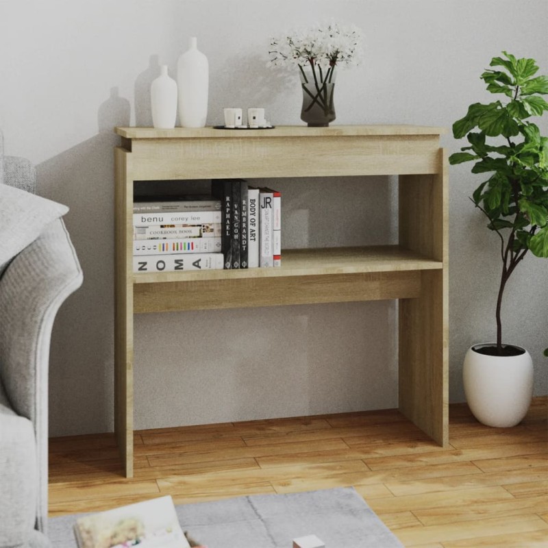 vidaXL Tavolo Consolle Rovere Sonoma 80x30x80 cm in Truciolato vidaXL Tavolo Consolle Rovere Sonoma 80x30x80 cm in Truciolato