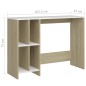 vidaXL Scrivania Bianco Rovere Sonoma 102,5x35x75 cm in Truciolato vidaXL Scrivania Bianco Rovere Sonoma 102,5x35x75 cm in Truciolato