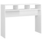 vidaXL Tavolo Consolle Bianco Lucido 105x30x80 cm in Truciolato vidaXL Tavolo Consolle Bianco Lucido 105x30x80 cm in Truciolato