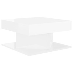 vidaXL Tavolino da Salotto Bianco Lucido 57x57x30 cm in Truciolato