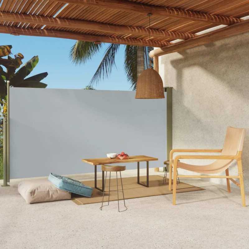 Tenda Laterale Retrattile per Patio 160x300 cm Grigia Tenda Laterale Retrattile per Patio 160x300 cm Grigia