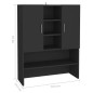 vidaXL Mobile per Lavatrice Nero 70,5x25,5x90 cm vidaXL Mobile per Lavatrice Nero 70,5x25,5x90 cm