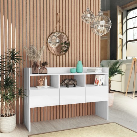 vidaXL Credenza Bianca Lucido 105x30x70 cm in Truciolato
