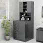 vidaXL Mobile per Lavatrice Grigio Lucido 70,5x25,5x90 cm vidaXL Mobile per Lavatrice Grigio Lucido 70,5x25,5x90 cm