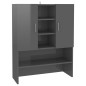 vidaXL Mobile per Lavatrice Grigio Lucido 70,5x25,5x90 cm vidaXL Mobile per Lavatrice Grigio Lucido 70,5x25,5x90 cm