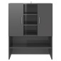 vidaXL Mobile per Lavatrice Grigio Lucido 70,5x25,5x90 cm vidaXL Mobile per Lavatrice Grigio Lucido 70,5x25,5x90 cm