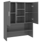 vidaXL Mobile per Lavatrice Grigio Lucido 70,5x25,5x90 cm vidaXL Mobile per Lavatrice Grigio Lucido 70,5x25,5x90 cm