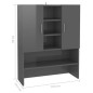 vidaXL Mobile per Lavatrice Grigio Lucido 70,5x25,5x90 cm vidaXL Mobile per Lavatrice Grigio Lucido 70,5x25,5x90 cm