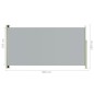 Tenda Laterale Retrattile per Patio 160x300 cm Grigia Tenda Laterale Retrattile per Patio 160x300 cm Grigia
