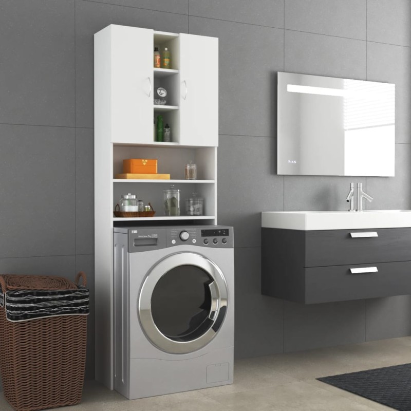 vidaXL Mobile per Lavatrice Bianco 64x25,5x190 cm vidaXL Mobile per Lavatrice Bianco 64x25,5x190 cm